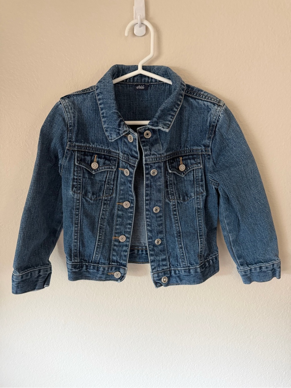 GAP Kids Dark Blue Denim Jacket with Button Front